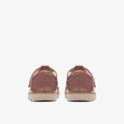 Clarks Crown Teen Toddler Dusty Pink Patent