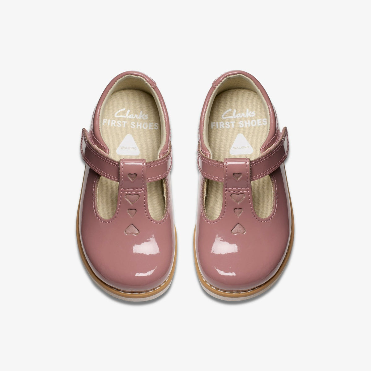 Clarks Crown Teen Toddler Dusty Pink Patent