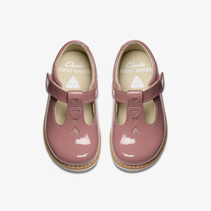 Clarks Crown Teen Toddler Dusty Pink Patent