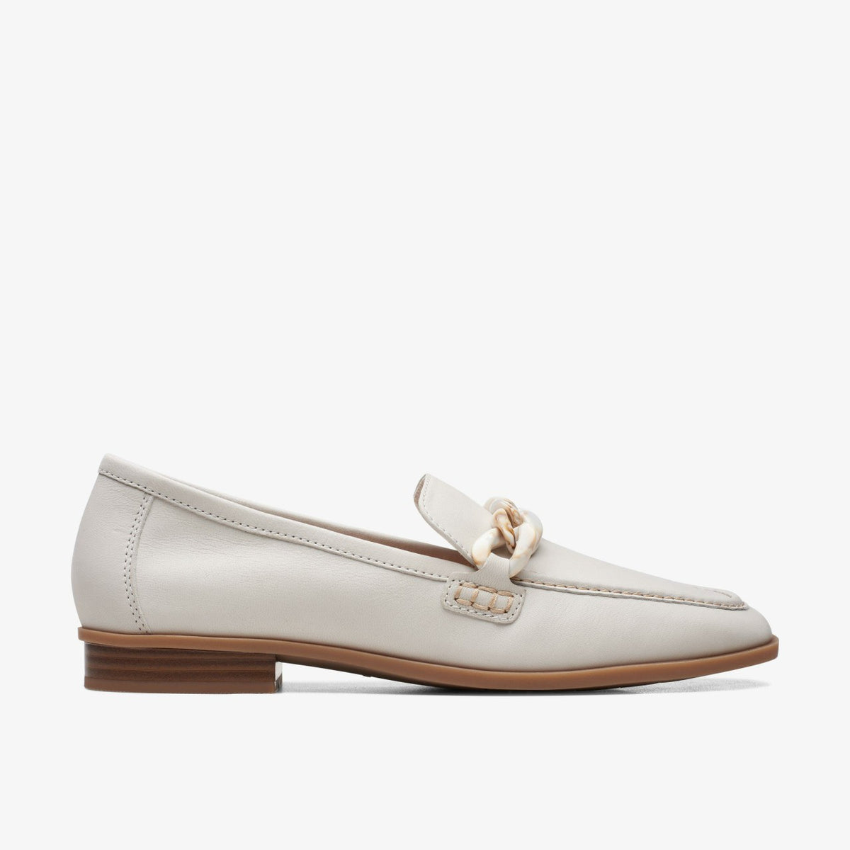 Clarks Sarafyna Iris Loafer White Leather