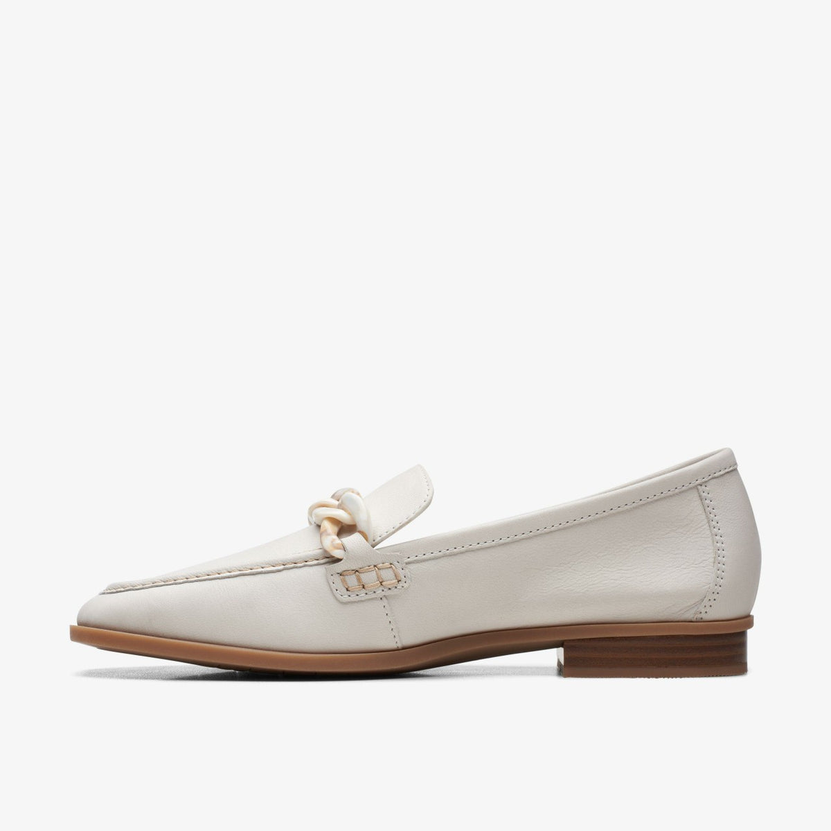 Clarks Sarafyna Iris Loafer White Leather