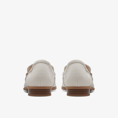 Clarks Sarafyna Iris Loafer White Leather