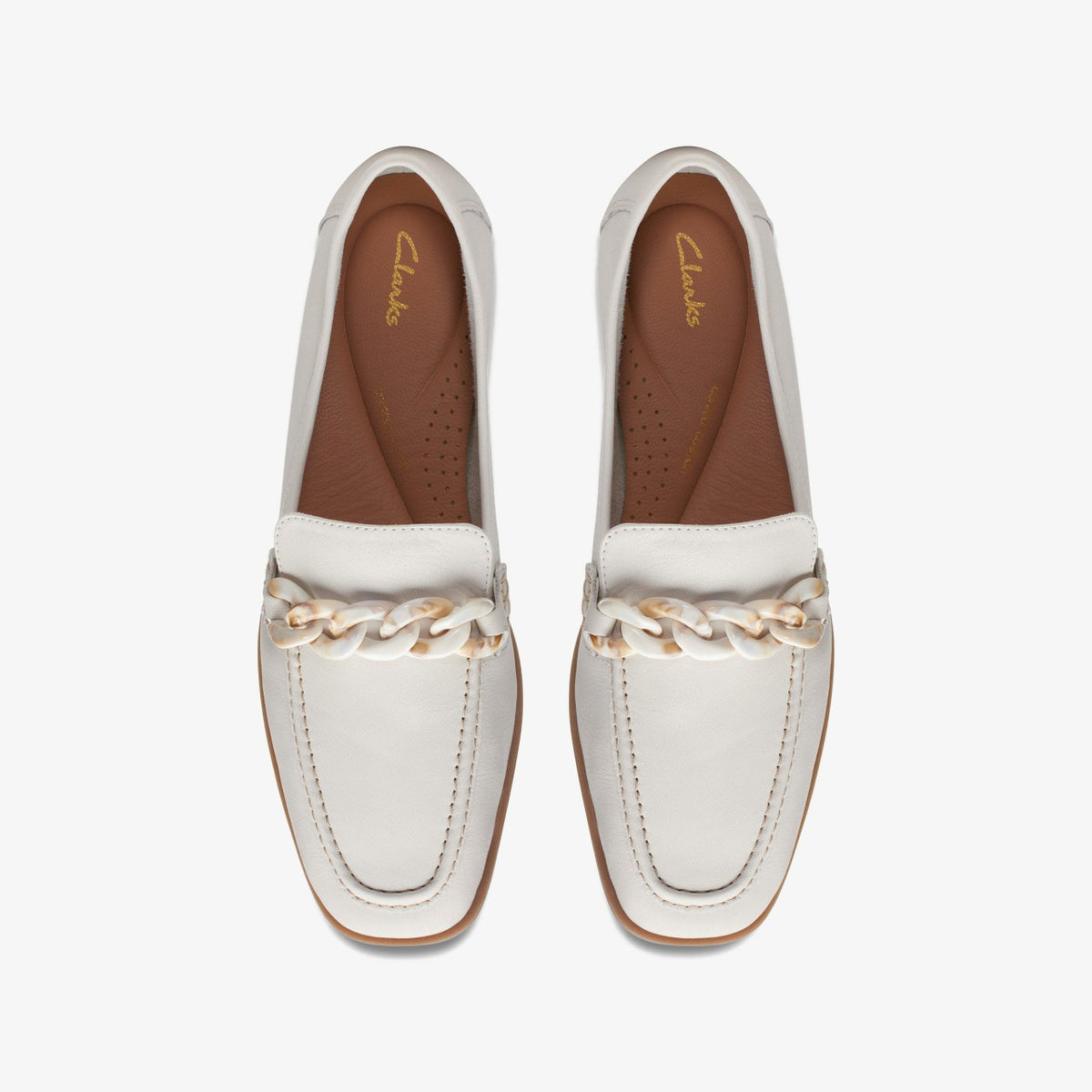 Clarks Sarafyna Iris Loafer White Leather