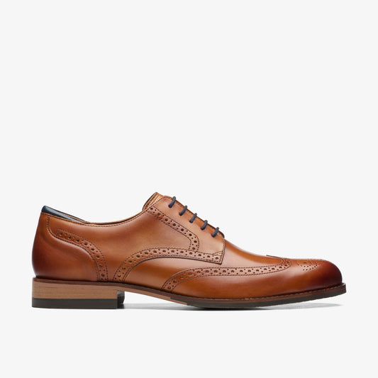 Clarks Craft Arlo Limit Brogue Tan Leather