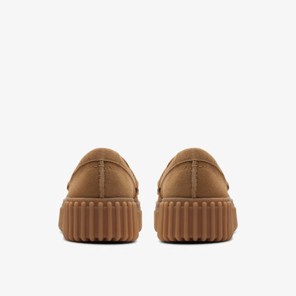 Clarks Torhill Penny Loafer Light Tan Suede