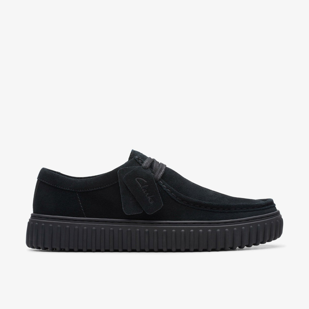 Clarks Torhill Lo Black Suede