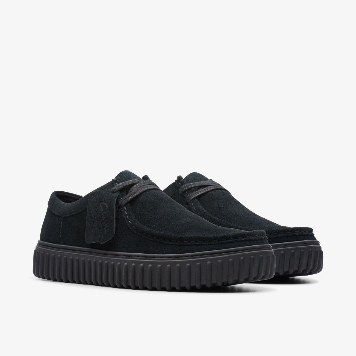 Clarks Torhill Lo Black Suede