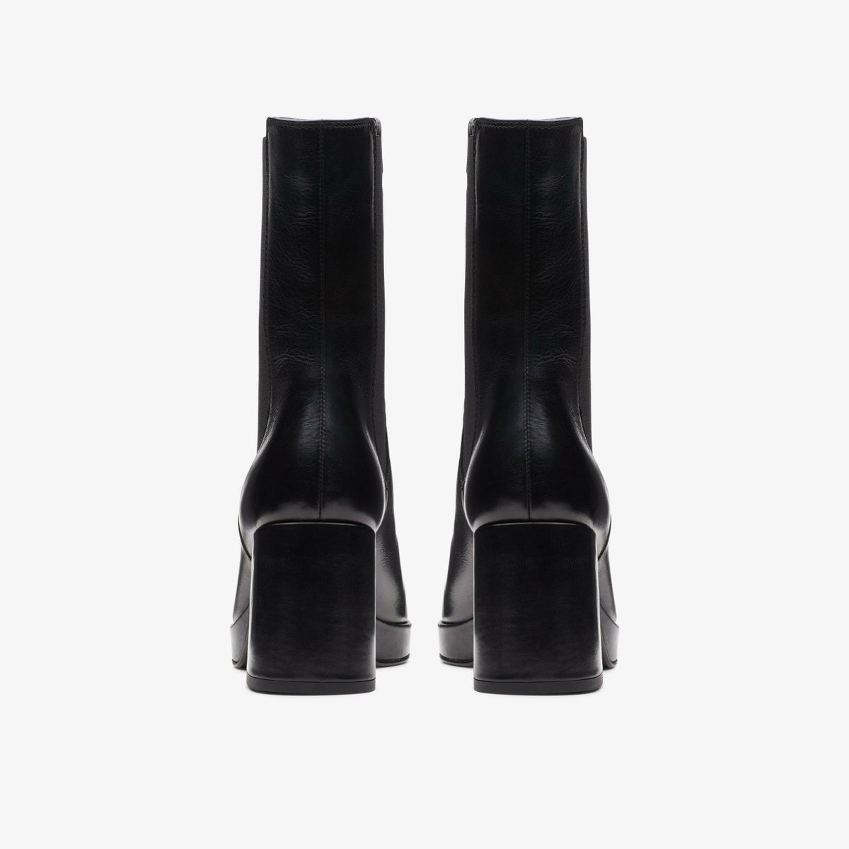 Clarks Pique Up Black Leather
