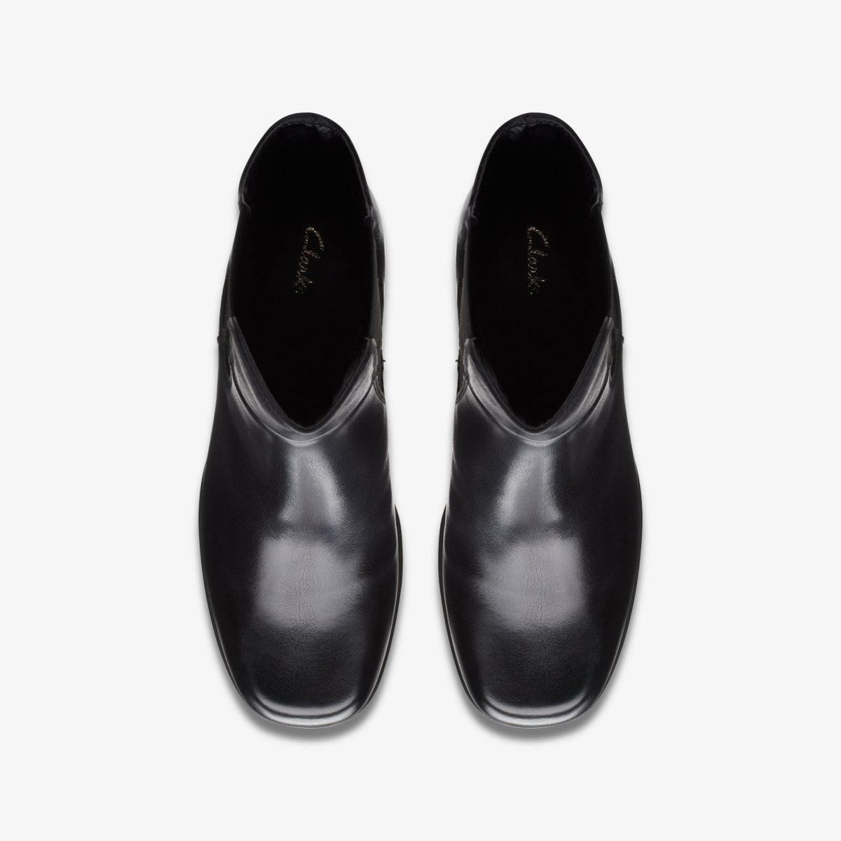 Clarks Pique Up Black Leather