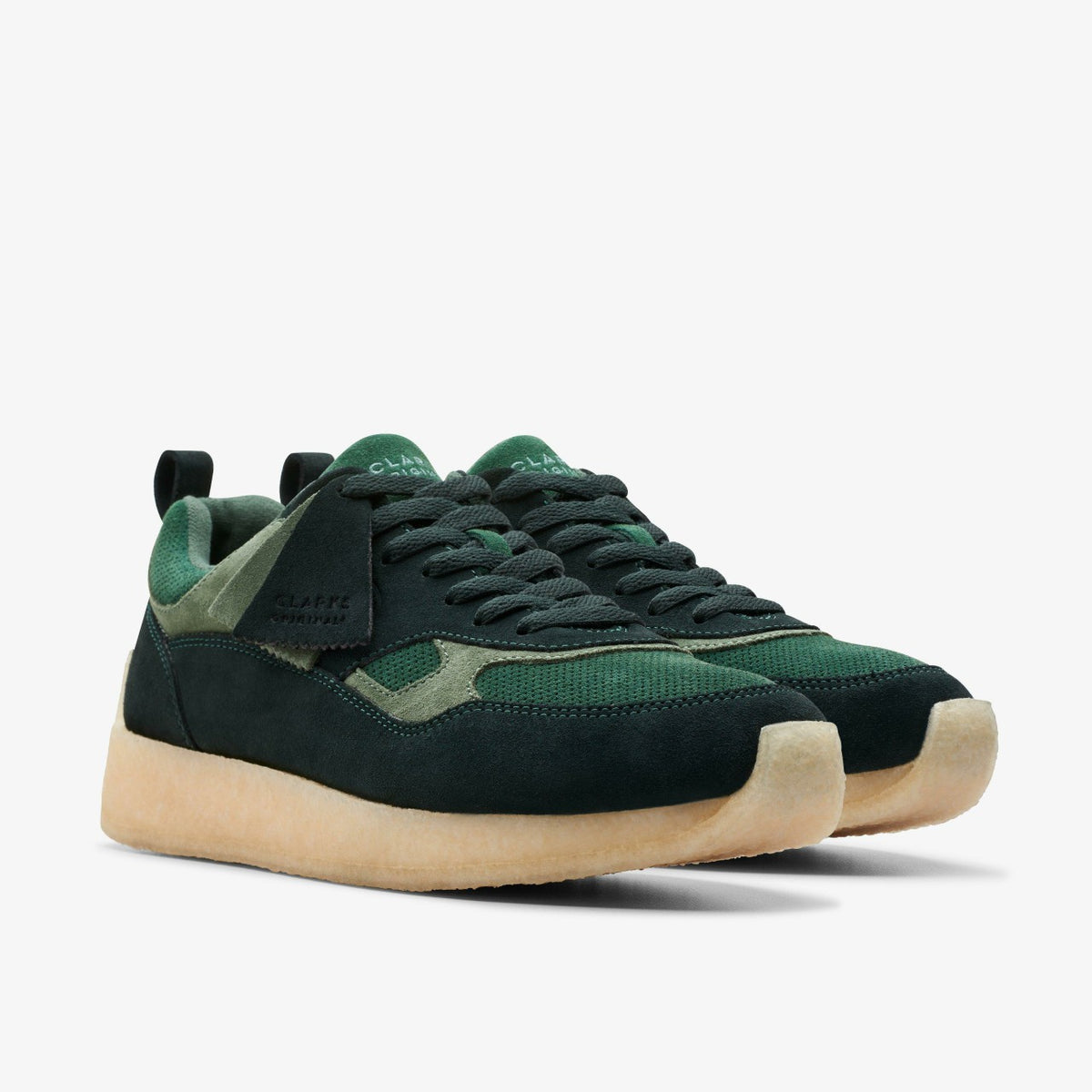 Clarks Lockhill Dark Green Combination
