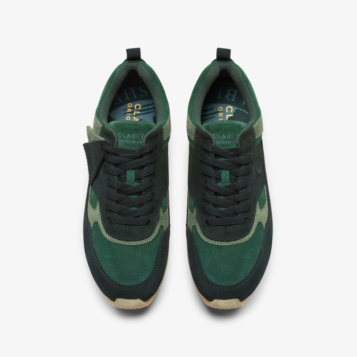 Clarks Lockhill Dark Green Combination