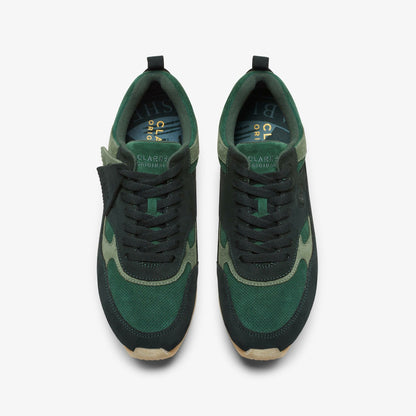 Clarks Lockhill Dark Green Combination