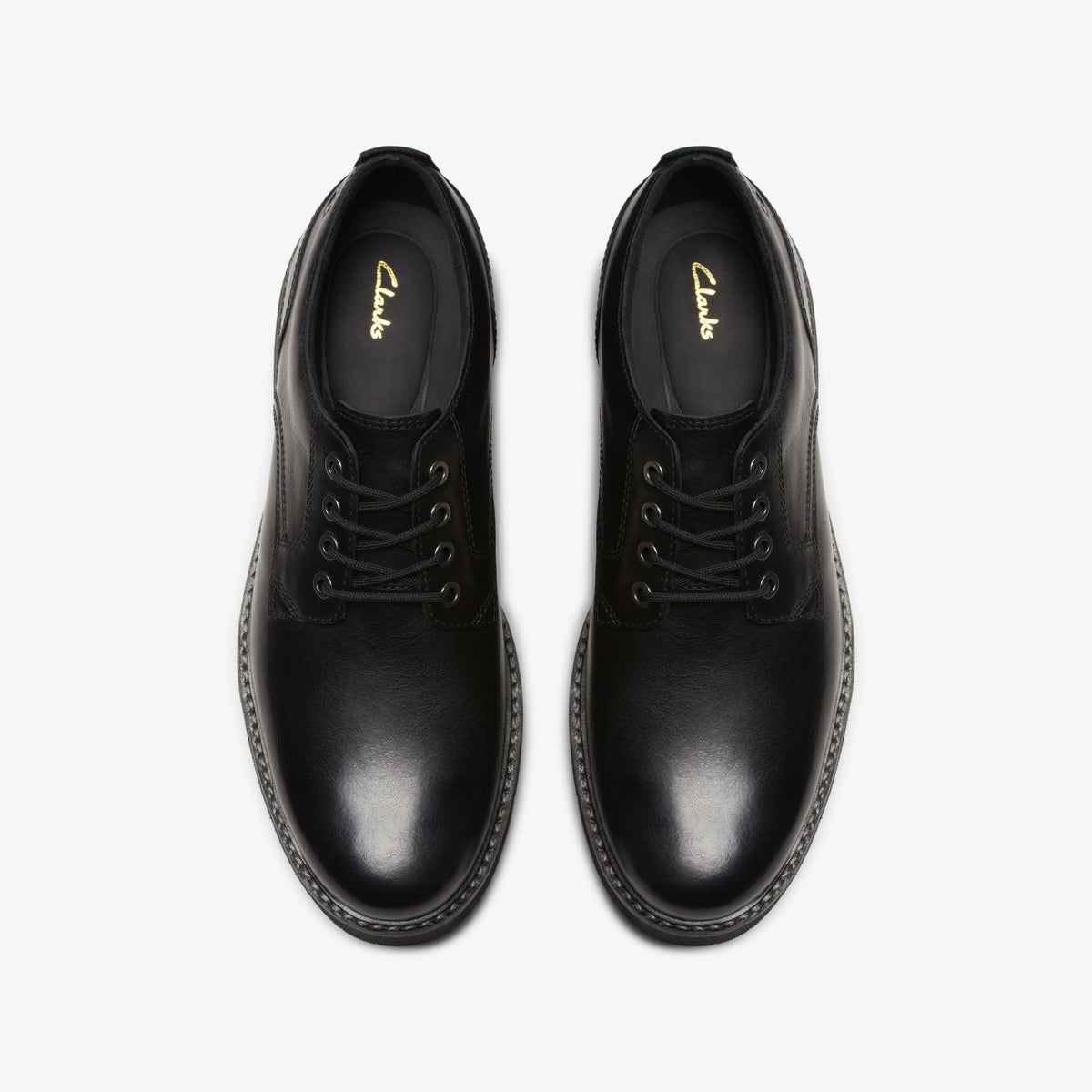 Clarks Batcombe Tie Black Leather