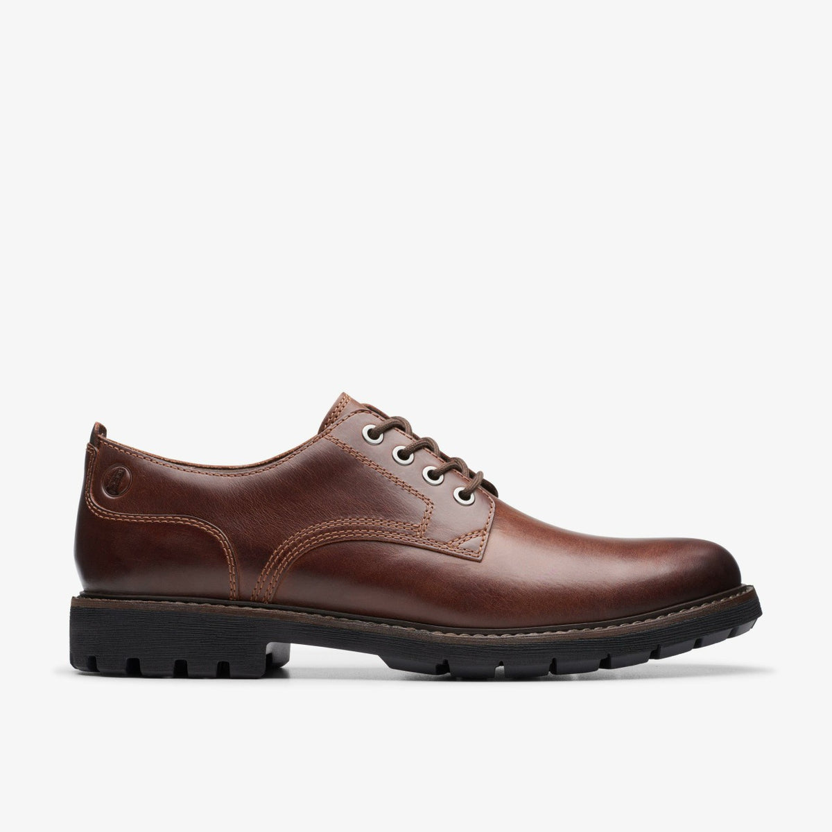 Clarks Batcombe Tie Dark Tan Leather