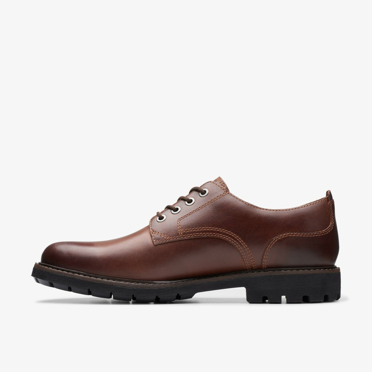 Clarks Batcombe Tie Dark Tan Leather