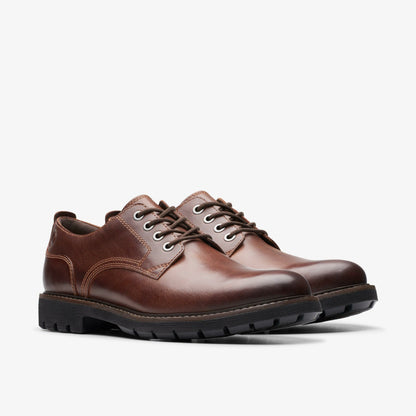 Clarks Batcombe Tie Dark Tan Leather