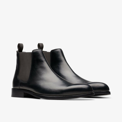 Clarks Craft Arlo Top Chelsea Boot Black Leather