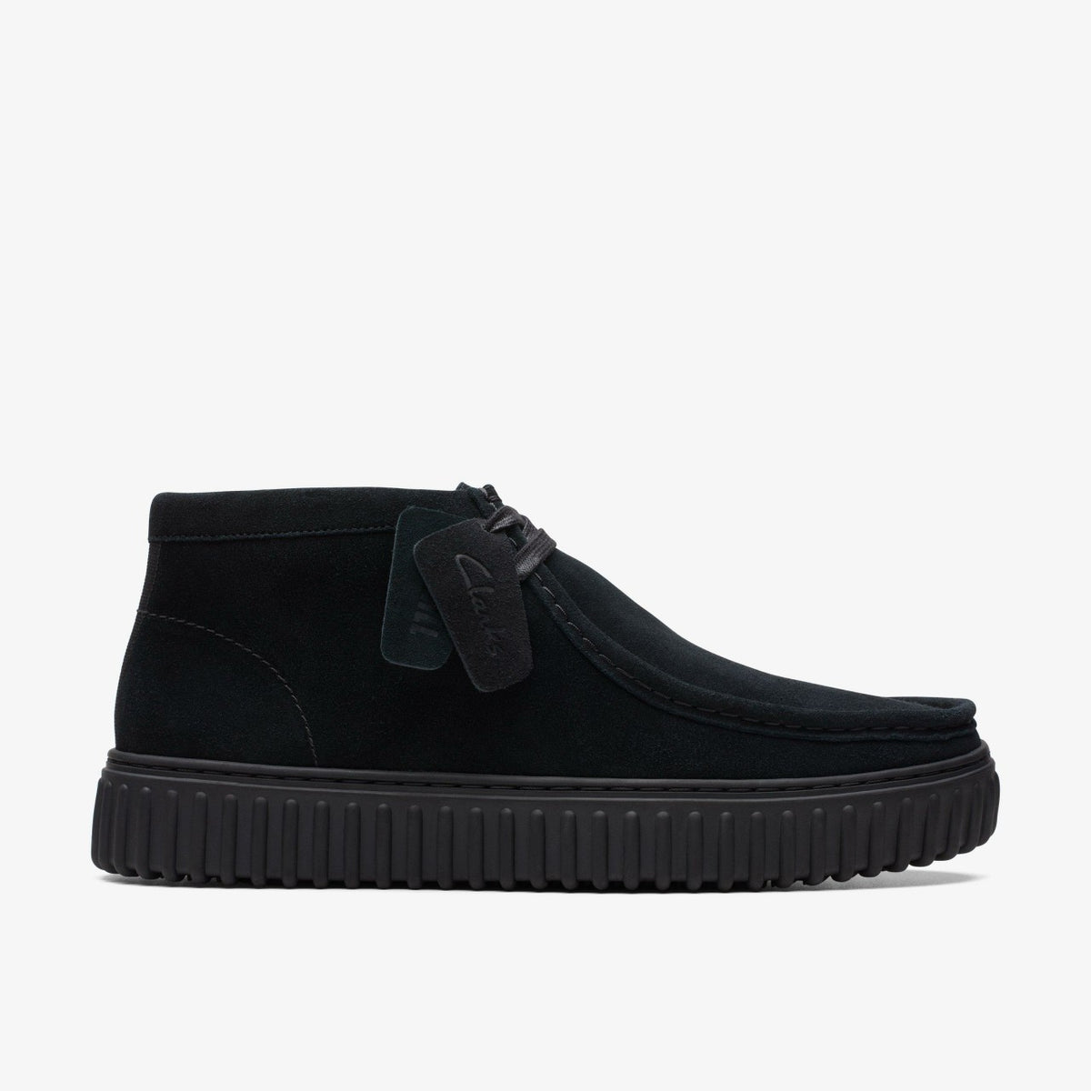 Clarks Torhill Hi Black Suede