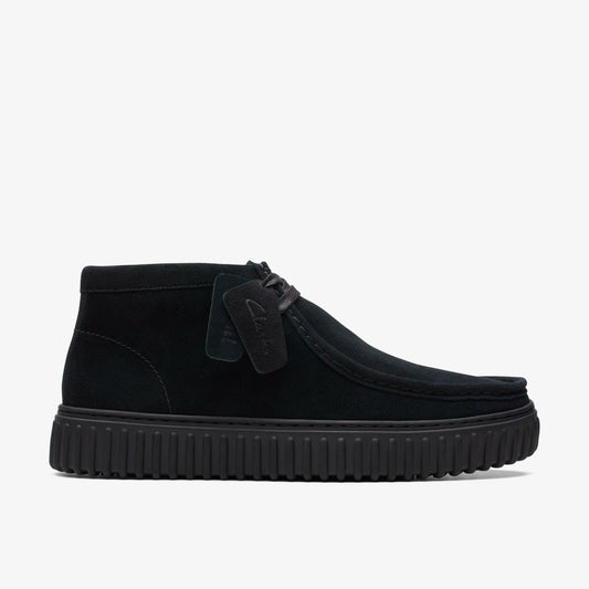 Clarks Torhill Hi Black Suede