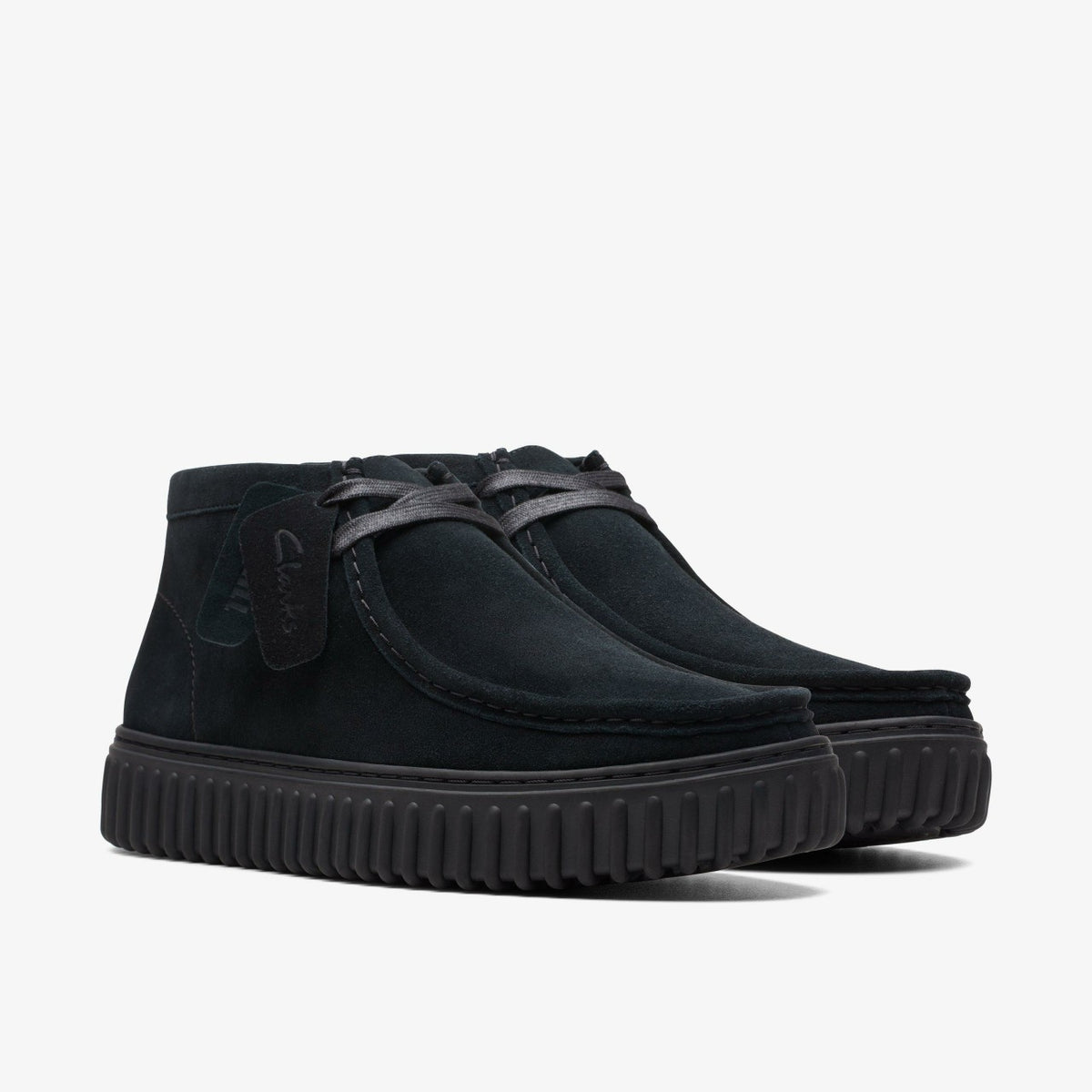 Clarks Torhill Hi Black Suede