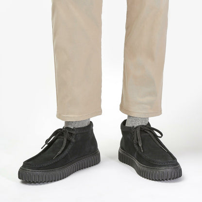 Clarks Torhill Hi Black Suede