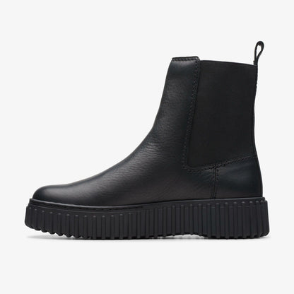 Clarks Torhill Maple Ankle Boot Black Leather