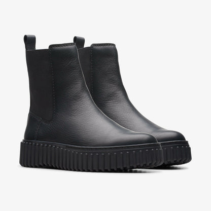 Clarks Torhill Maple Ankle Boot Black Leather