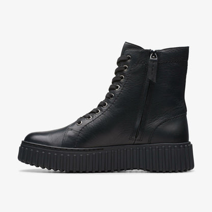 Clarks Torhill Rise Ankle Boot Black Leather