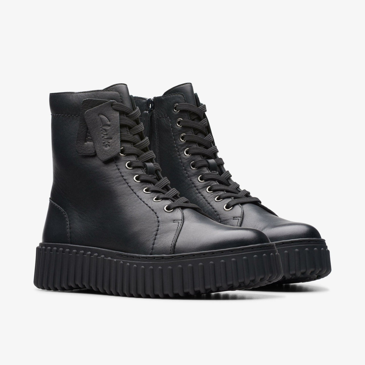 Clarks Torhill Rise Ankle Boot Black Leather