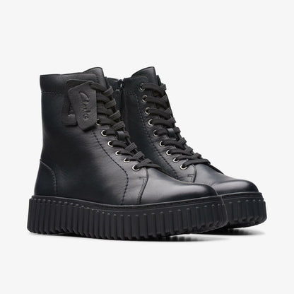 Clarks Torhill Rise Ankle Boot Black Leather