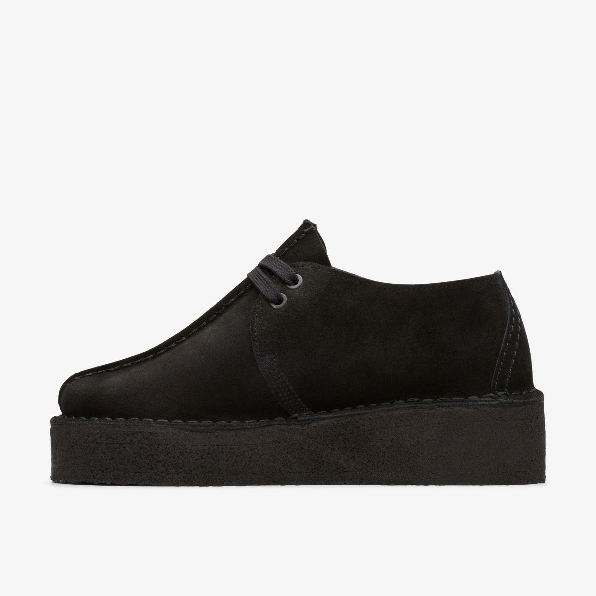 Clarks Trek Wedge Black Suede