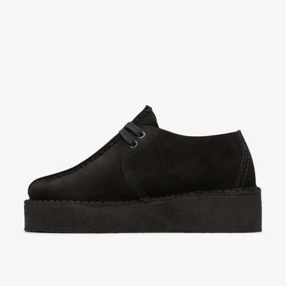 Clarks Trek Wedge Black Suede