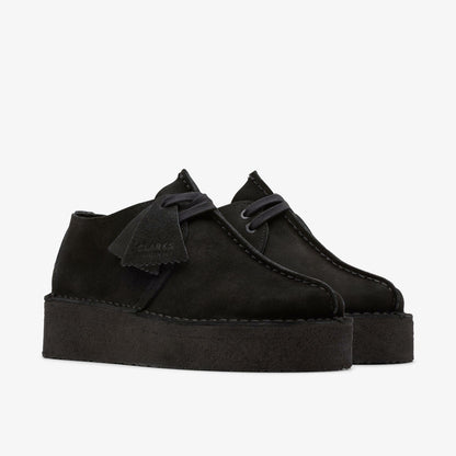 Clarks Trek Wedge Black Suede