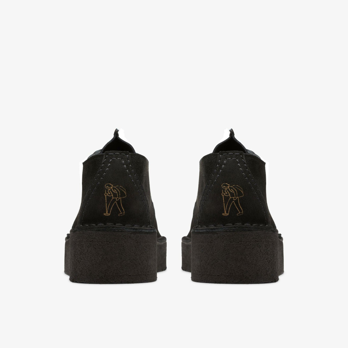 Clarks Trek Wedge Black Suede