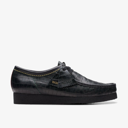 Clarks Wallabee Black Crocodile