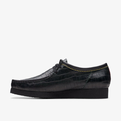 Clarks Wallabee Black Crocodile