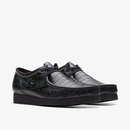Clarks Wallabee Black Crocodile