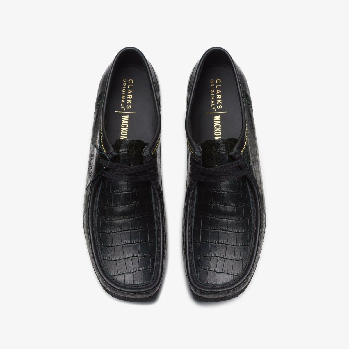 Clarks Wallabee Black Crocodile