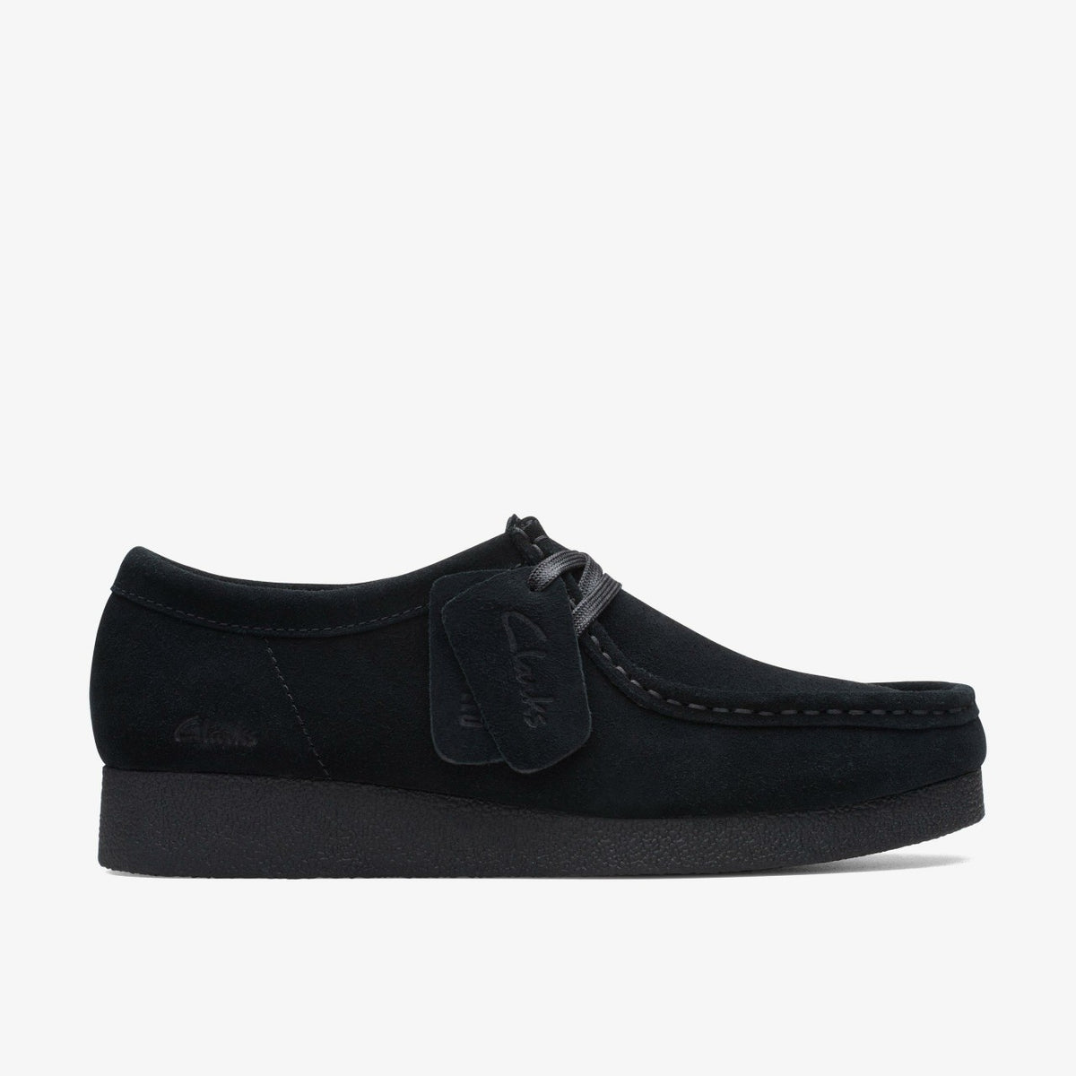 Clarks Wallabee EVO Shoe Black Suede