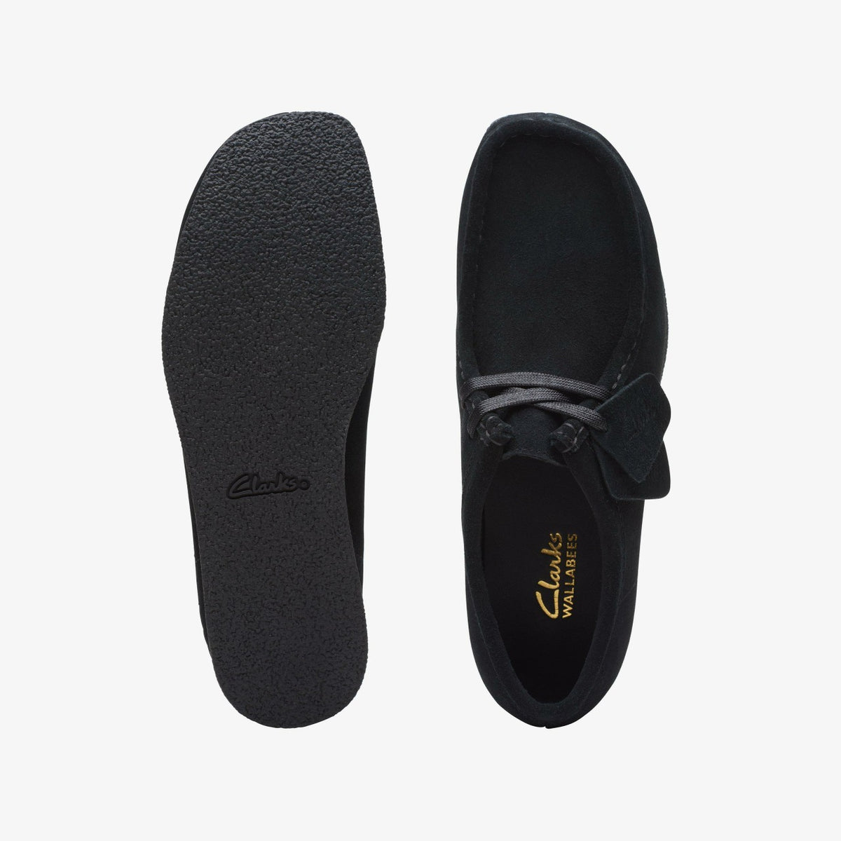 Clarks Wallabee EVO Shoe Black Suede