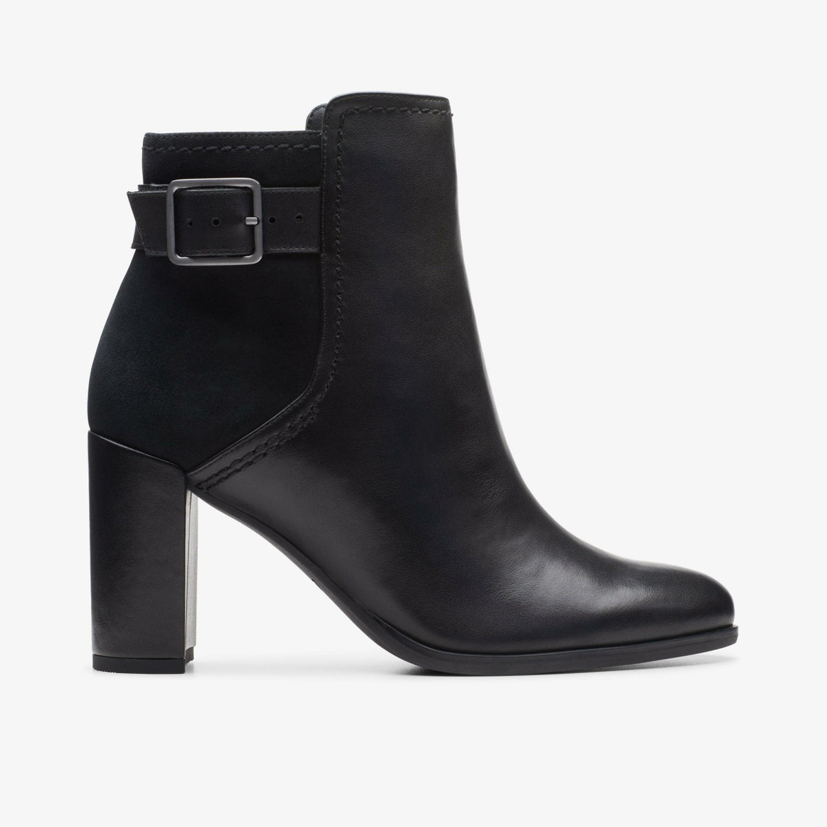 Clarks Freva 85 Buckle Black Leather
