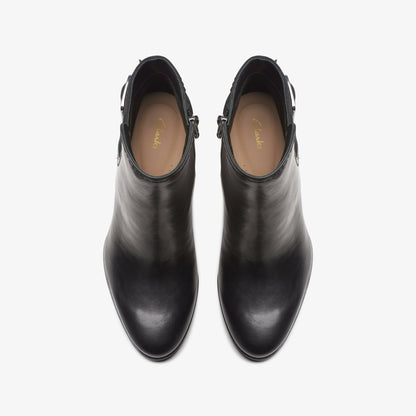 Clarks Freva 85 Buckle Black Leather