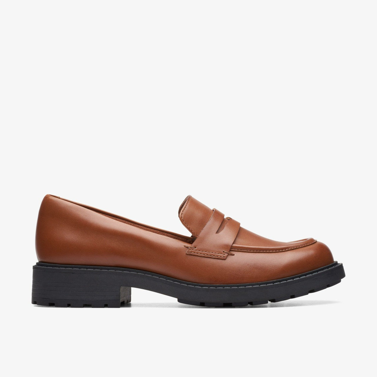 Clarks Orinoco 2 Penny Loafer Dark Tan Leather