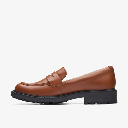 Clarks Orinoco 2 Penny Loafer Dark Tan Leather