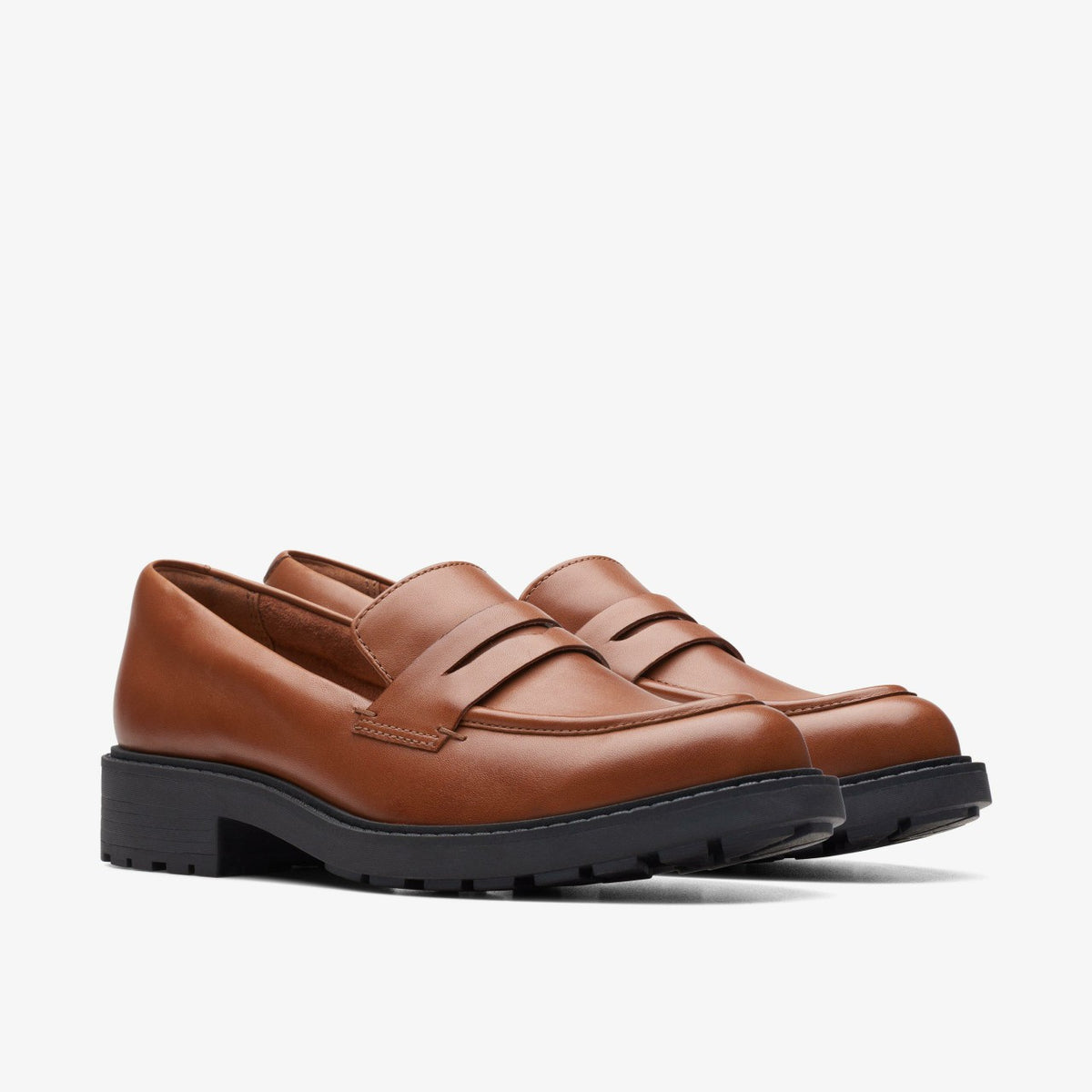 Clarks Orinoco 2 Penny Loafer Dark Tan Leather