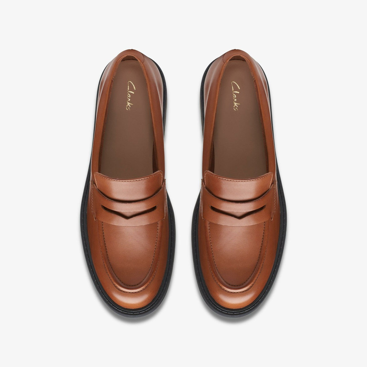 Clarks Orinoco 2 Penny Loafer Dark Tan Leather