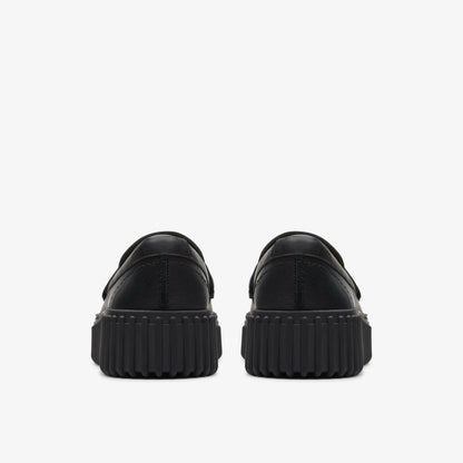 Clarks Torhill Penny Loafer Black Leather