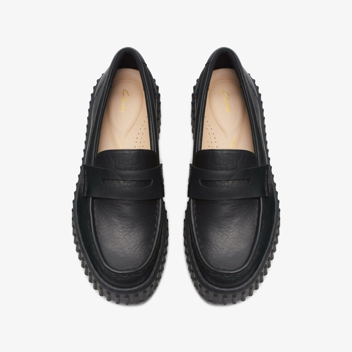 Clarks Torhill Penny Loafer Black Leather