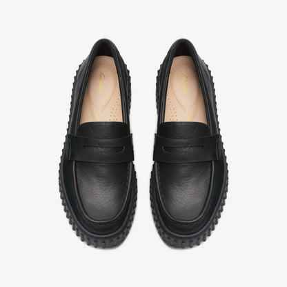 Clarks Torhill Penny Loafer Black Leather