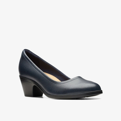 Clarks Emily2 Ruby Navy Leather